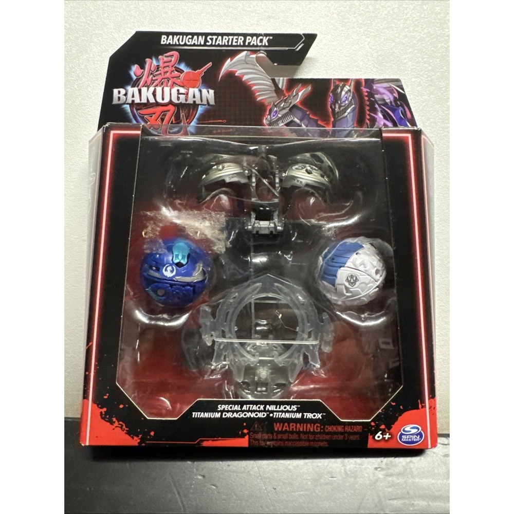 Bakugan Special Attack Starter Pack Figures & Cards Nillious Dragonoid Trox‎ NEW
